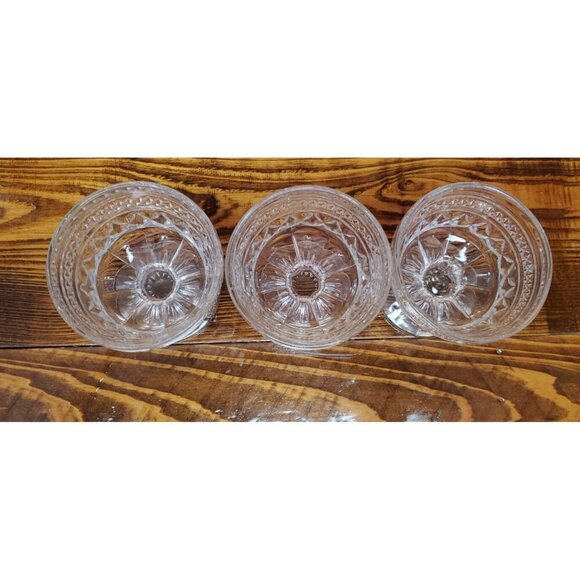 3 Anchor Hocking Wexford Sherbert, Dessert Footed Bowl 3 1/2" Tall Clear Glass - Picture 2 of 5